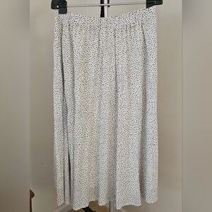 a new day White Maxi Skirt with Black Dots